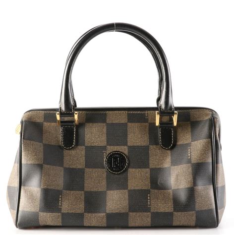 fendi bag with safety pin|Fendi checkerboard handbag.